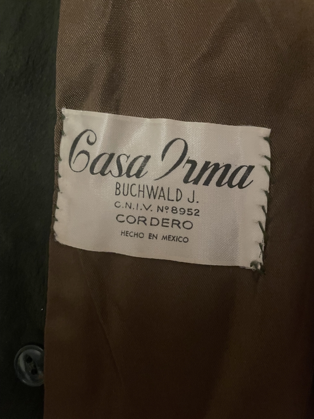 Women’s Olive Lamb skin Jacket